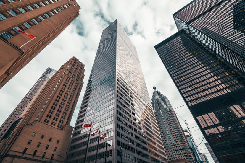 Financial district in Toronto